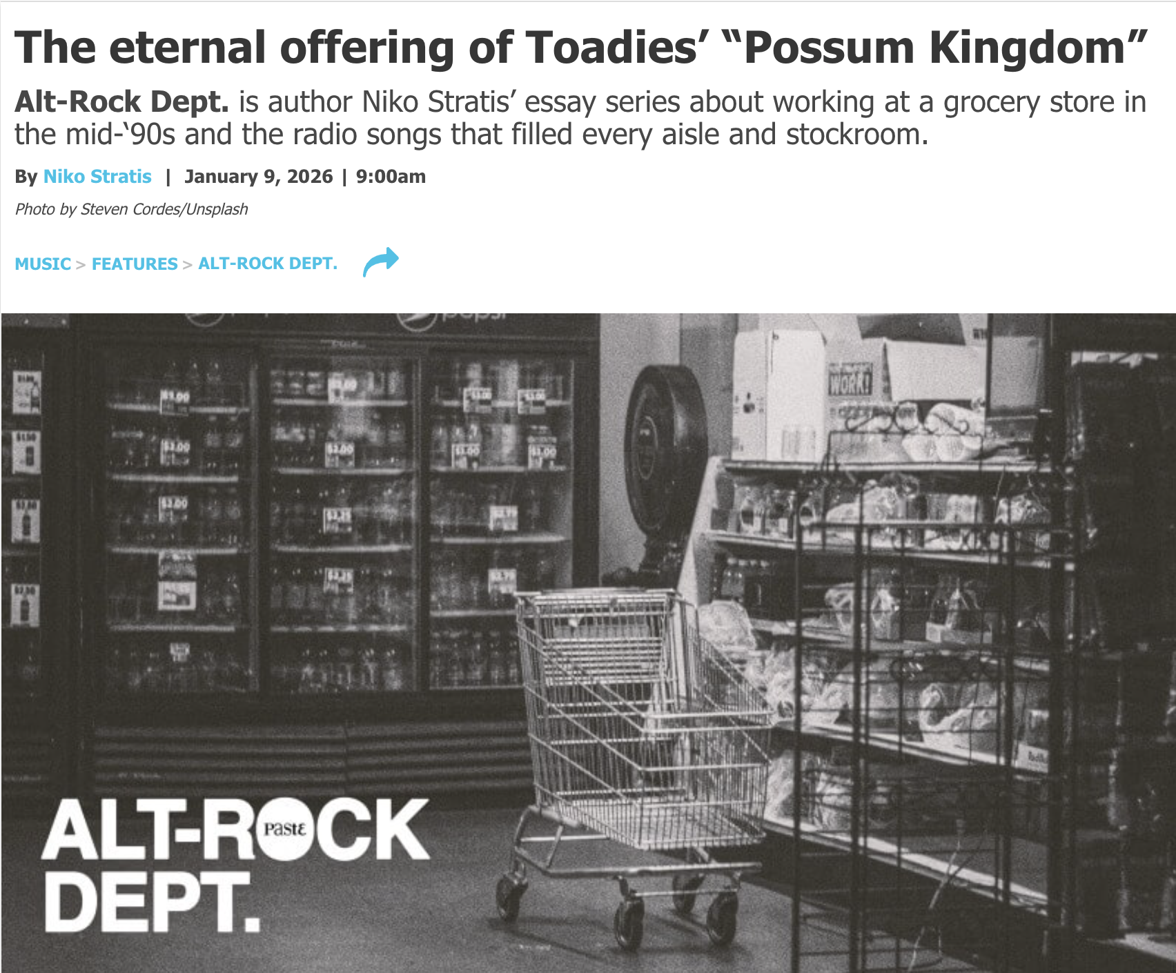 The eternal offering of Toadies’ “Possum Kingdom”
